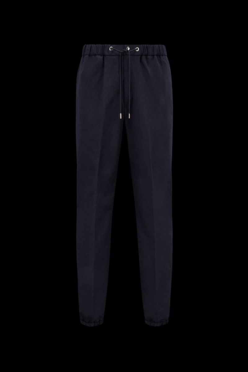 Pantalon Moncler Algodon Gabardine Hombre Azules | CTZV-06571