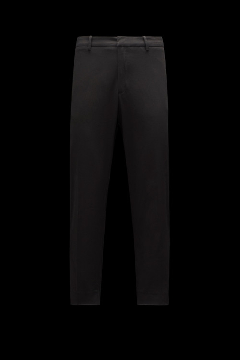 Pantalon Moncler Algodon Poplin Hombre Negros | YOCZ-45692