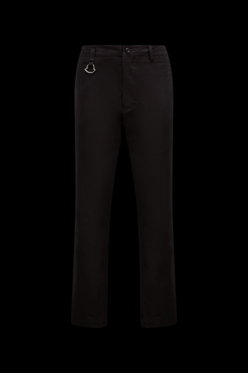 Pantalon Moncler Gabardine Hombre Negros | TMHY-34982