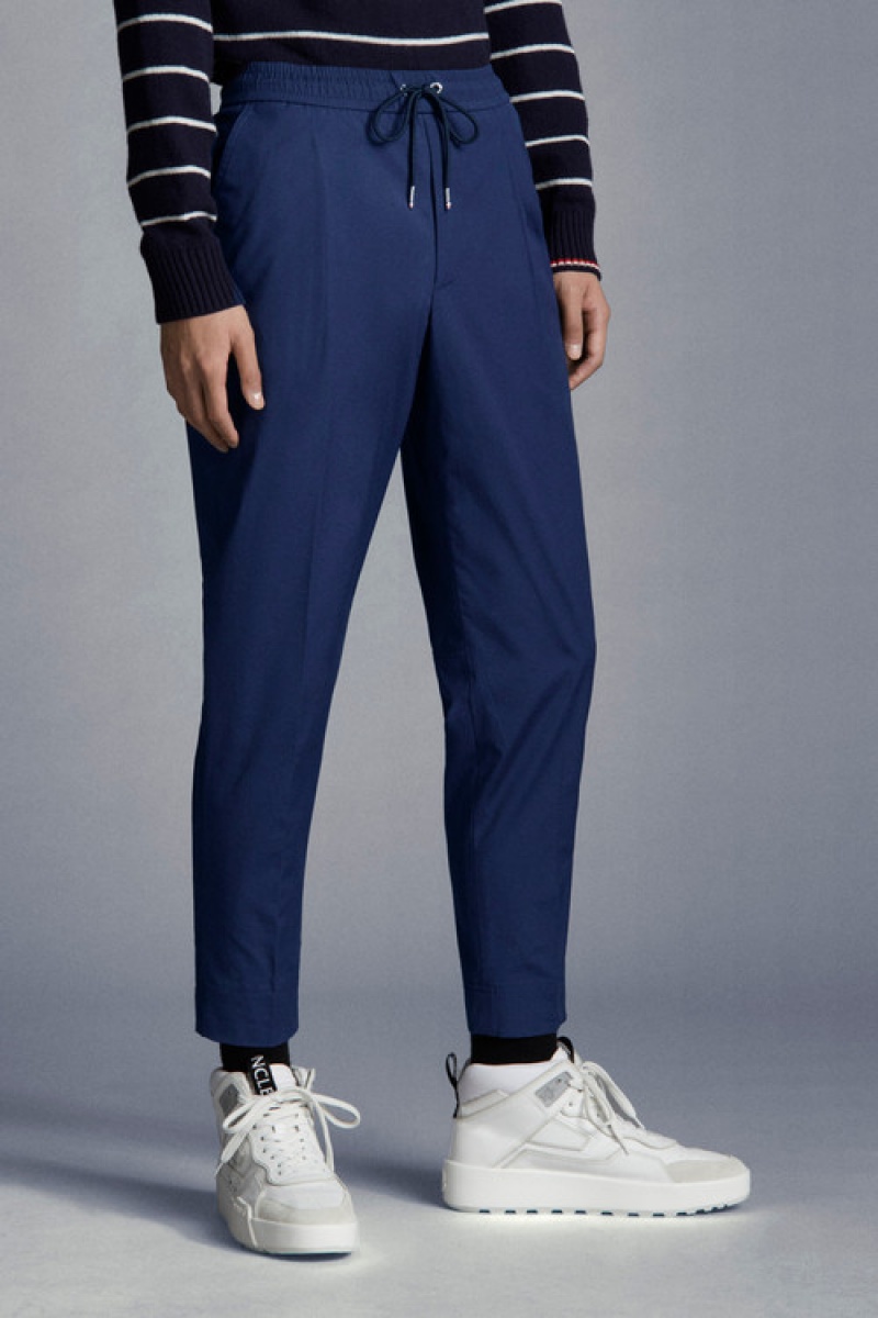 Pantalon Moncler Poplin Jogging Hombre Azules | AYPU-32419