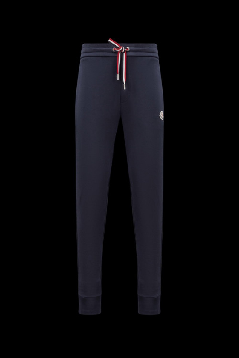 Pantalon Moncler Tricolor Jogging Hombre Azul Marino Azules | EITU-43106