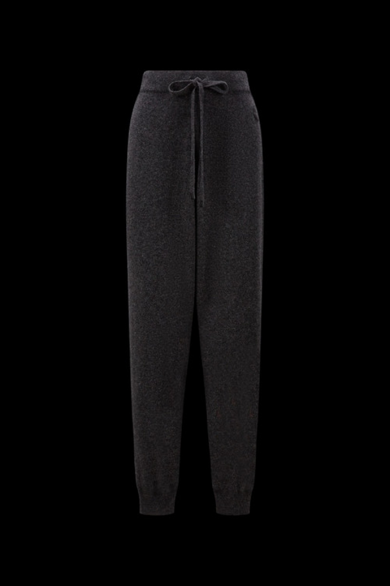 Pantalones Deportivos Moncler Cashmere Blend Mujer Grises Oscuro | CBZI-63428