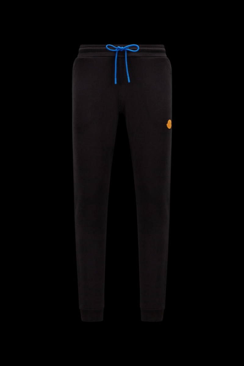 Pantalones Deportivos Moncler Fleece Hombre Negros | LIXN-28105