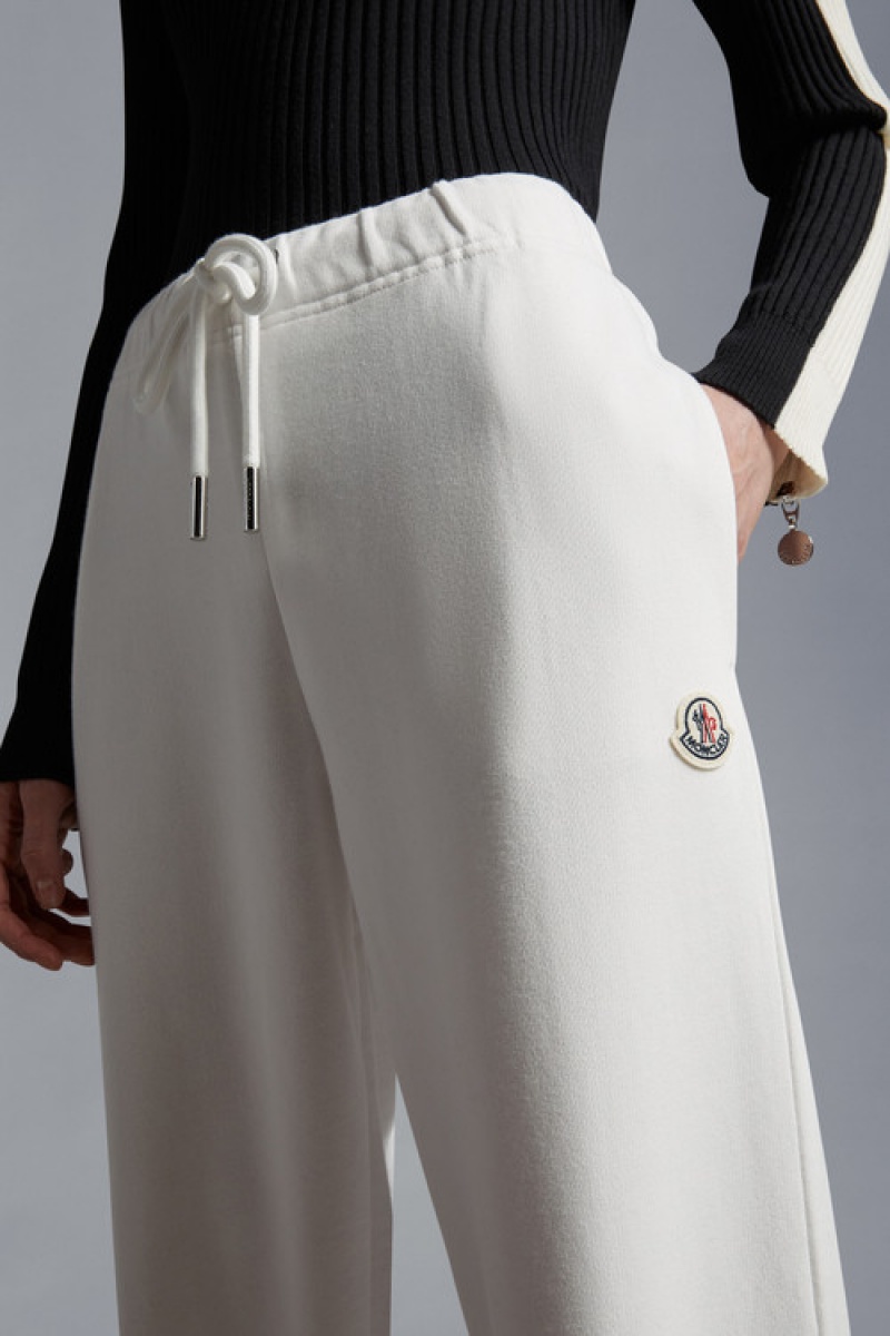 Pantalones Deportivos Moncler Logo Mujer Blancos | GSXZ-58239