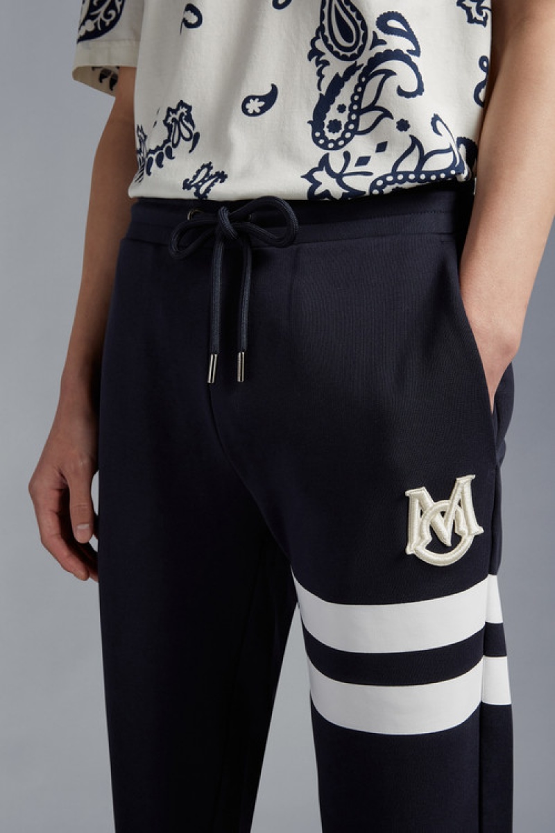 Pantalones Deportivos Moncler Monogram Hombre Azul Marino Azules | BIQH-30985