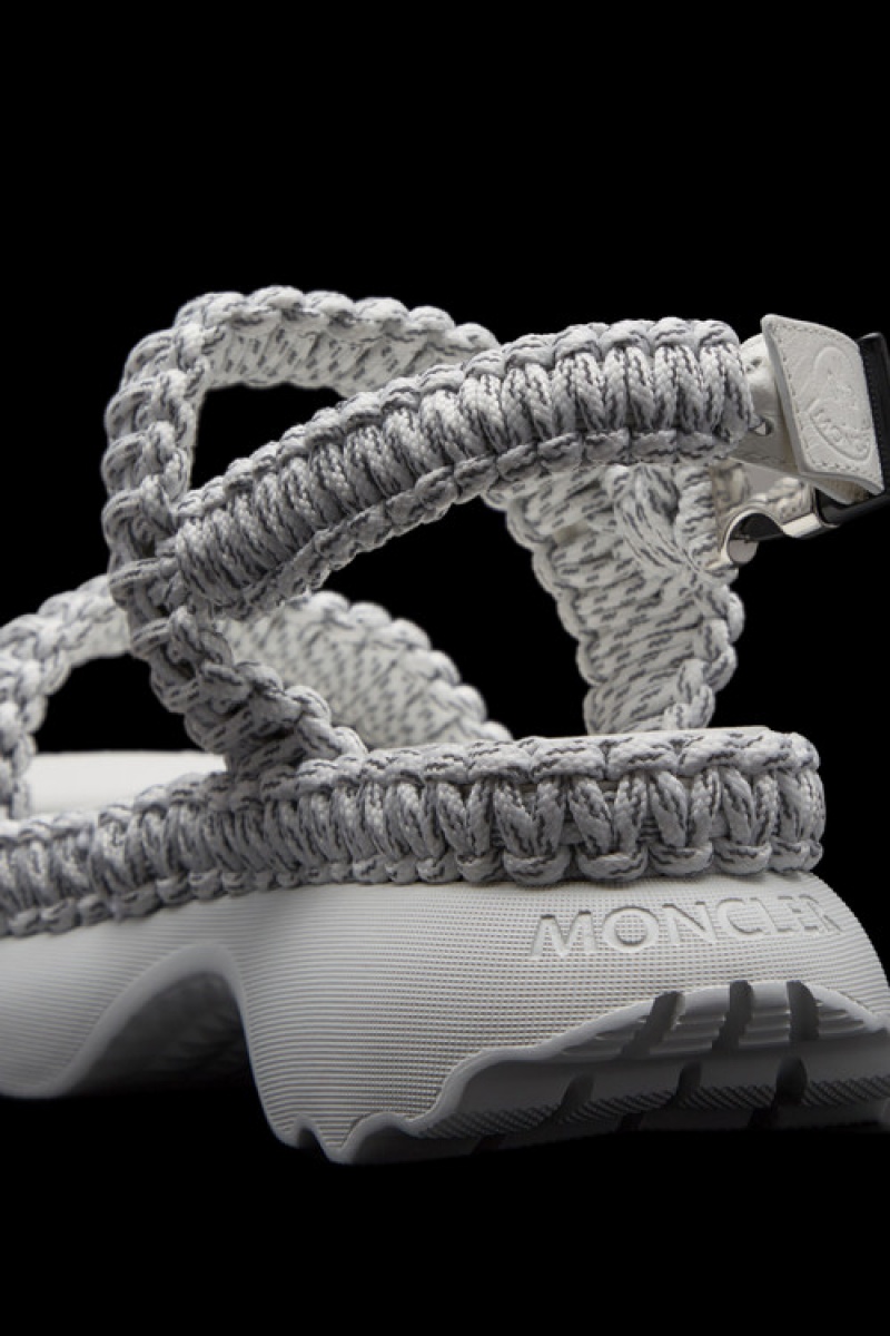 Sandalias Moncler Belay Woven Mujer Blancos | ZARE-23510