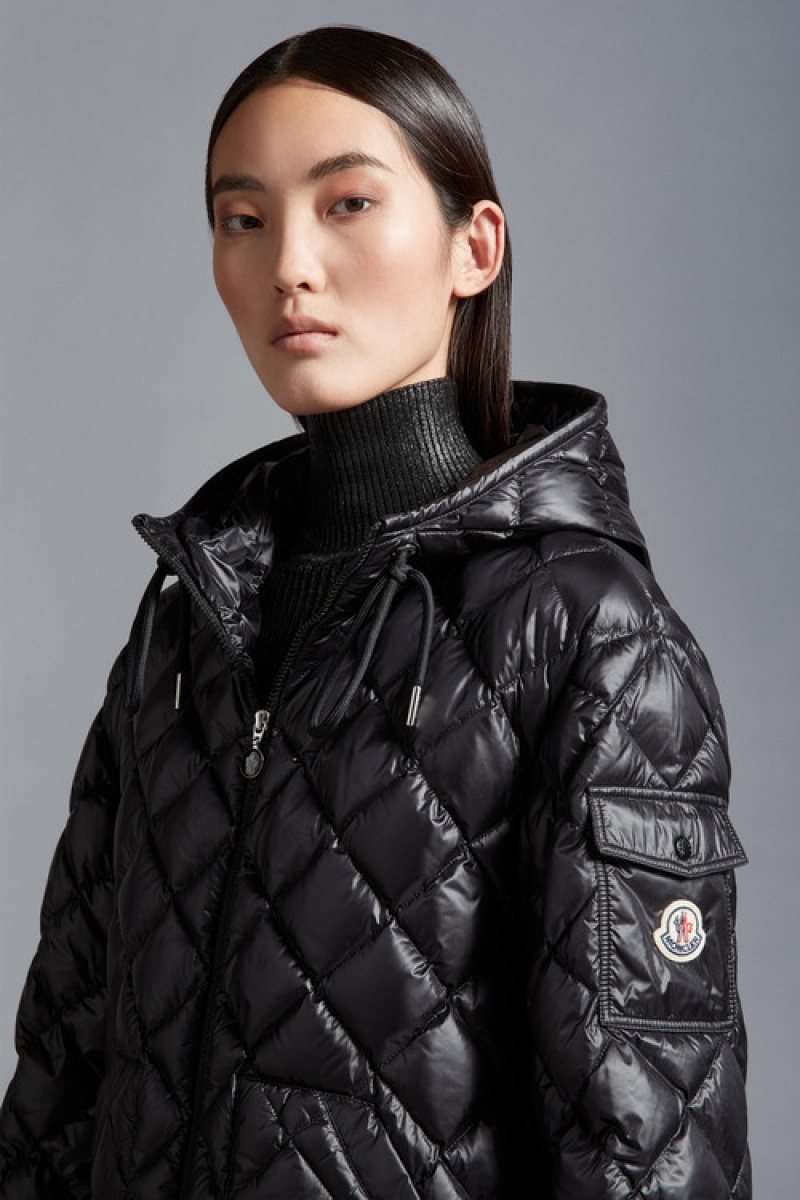 Chamarra Moncler Acolchado Mujer Negros | KRBD-92437