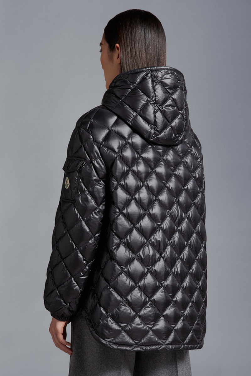 Chamarra Moncler Acolchado Mujer Negros | KRBD-92437