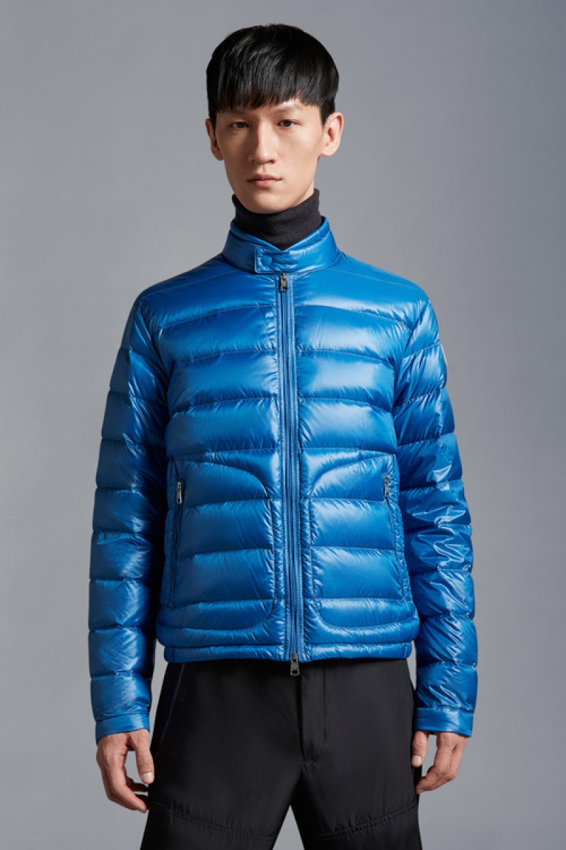 Chamarra Moncler Acorus Hombre Azules Claro | DIXU-14037