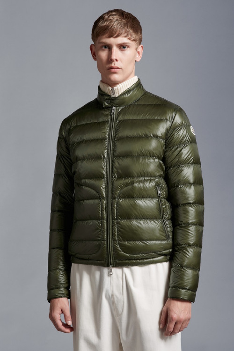 Chamarra Moncler Acorus Hombre Verdes Oscuro | EJAP-89743