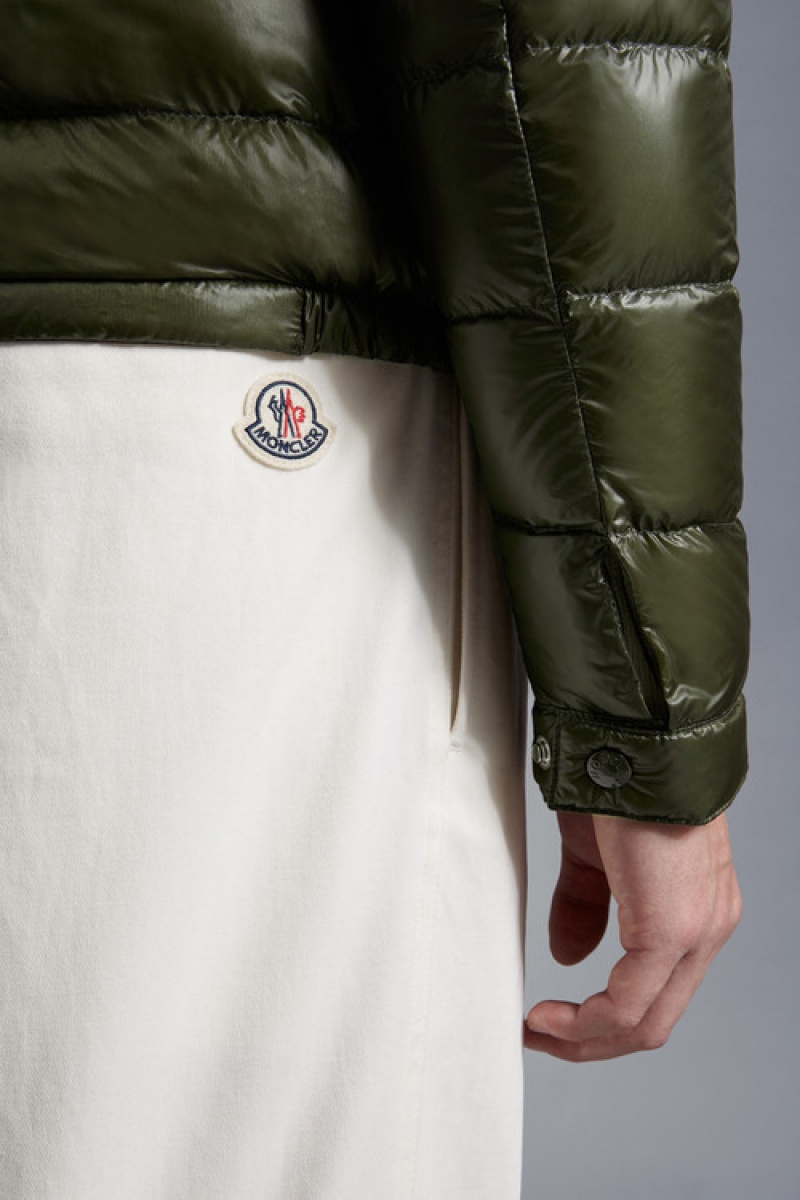 Chamarra Moncler Acorus Hombre Verdes Oscuro | EJAP-89743