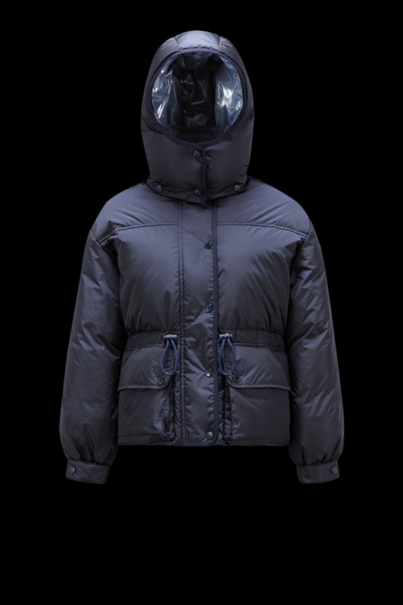 Chamarra Moncler Amou Mujer Azul Marino Azules | VZKS-36105