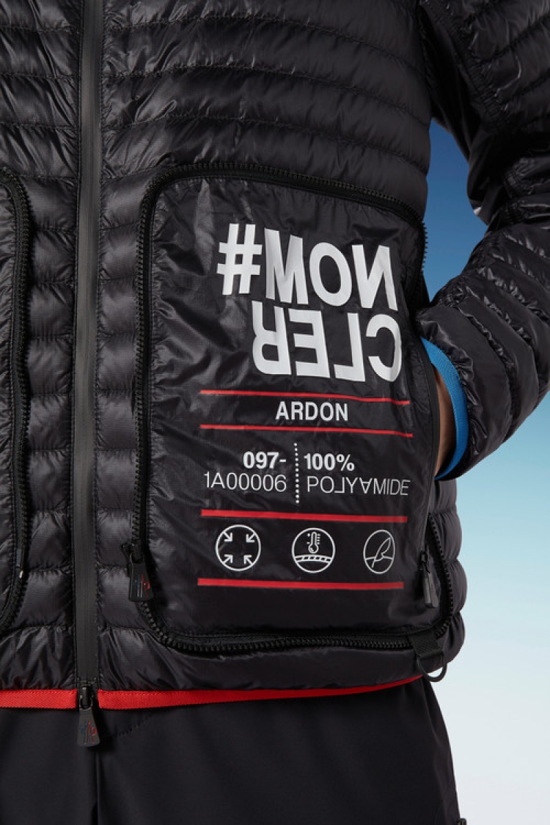 Chamarra Moncler Ardon Hombre Negros | VQOZ-84196