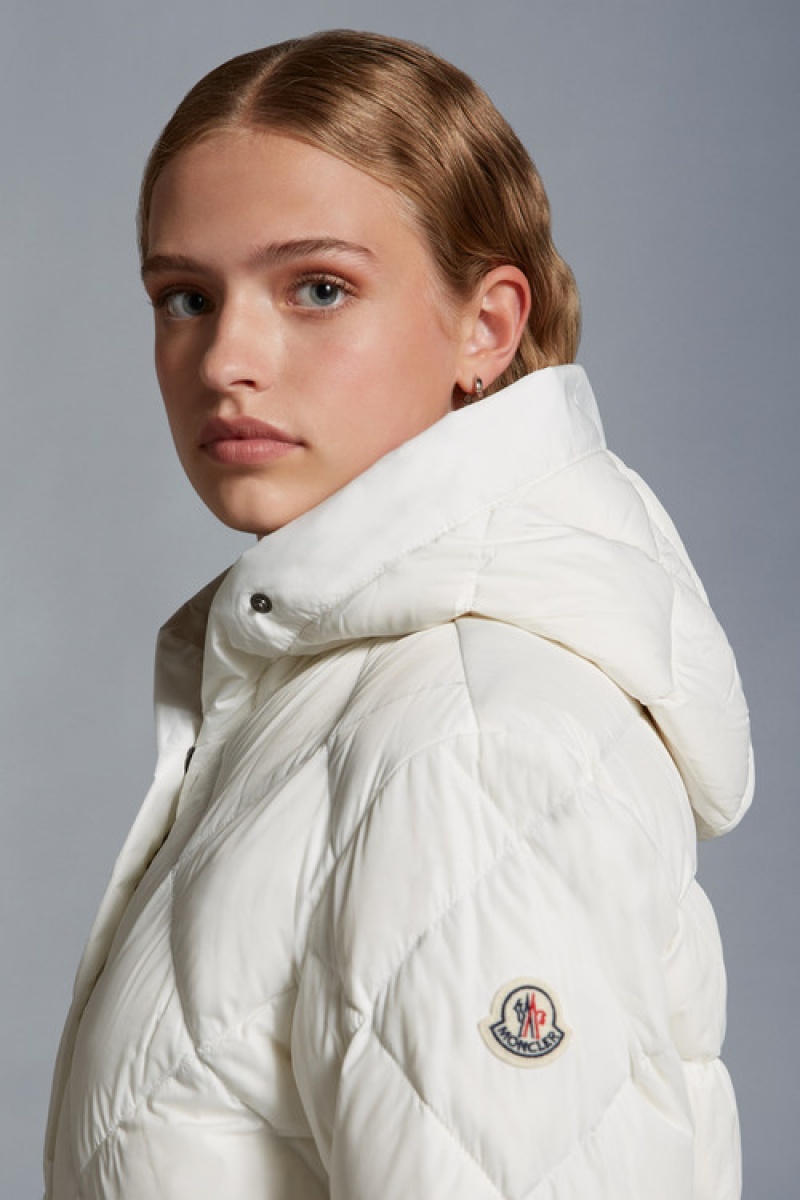 Chamarra Moncler Arvouin Mujer Blancos | OIMF-15468