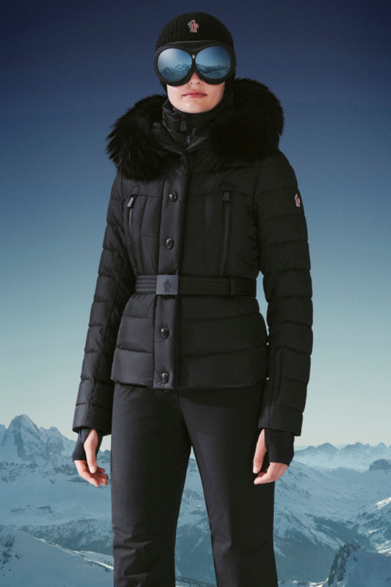 Chamarra Moncler Beverley Mujer Negros | QVCS-82743