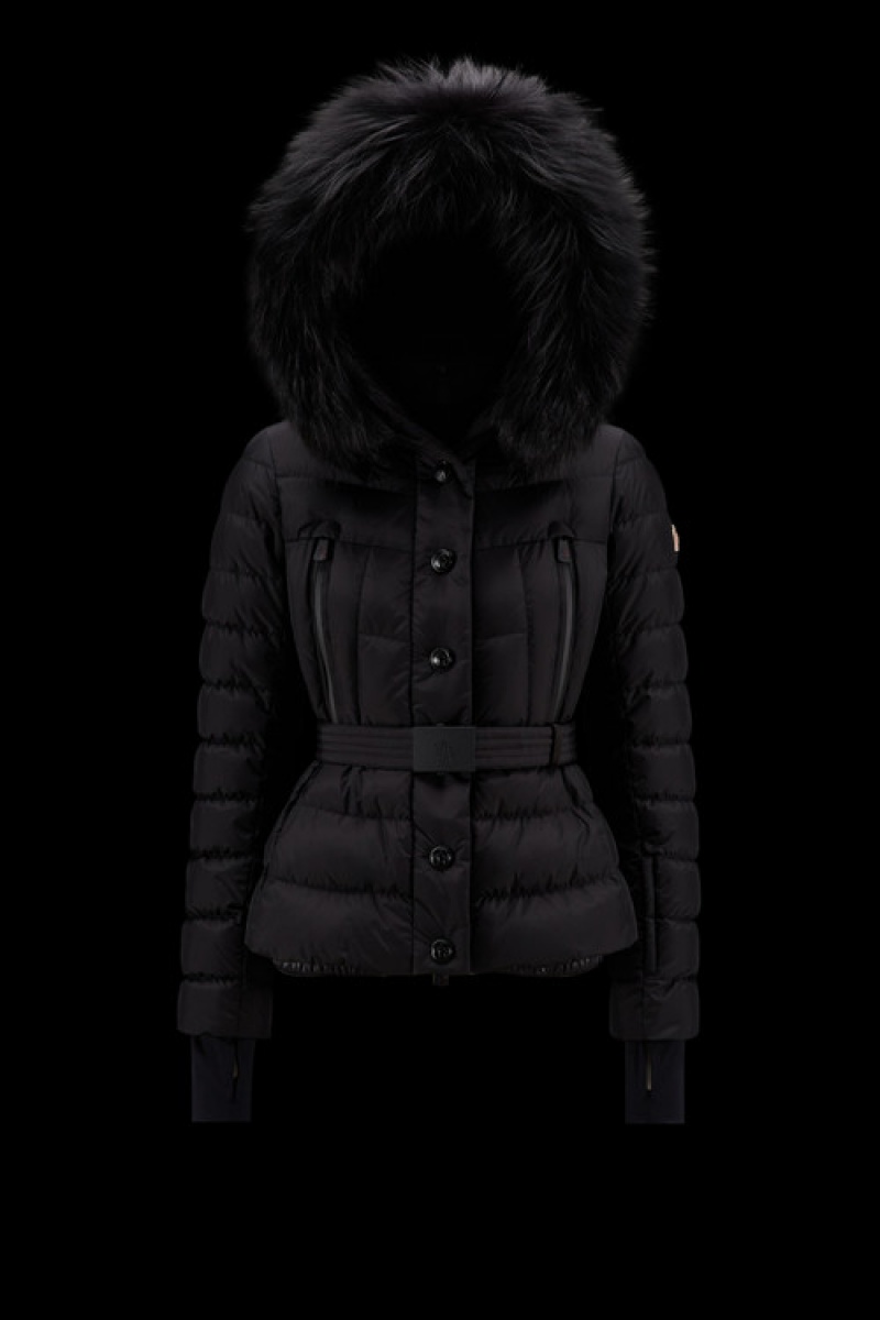 Chamarra Moncler Beverley Mujer Negros | QVCS-82743