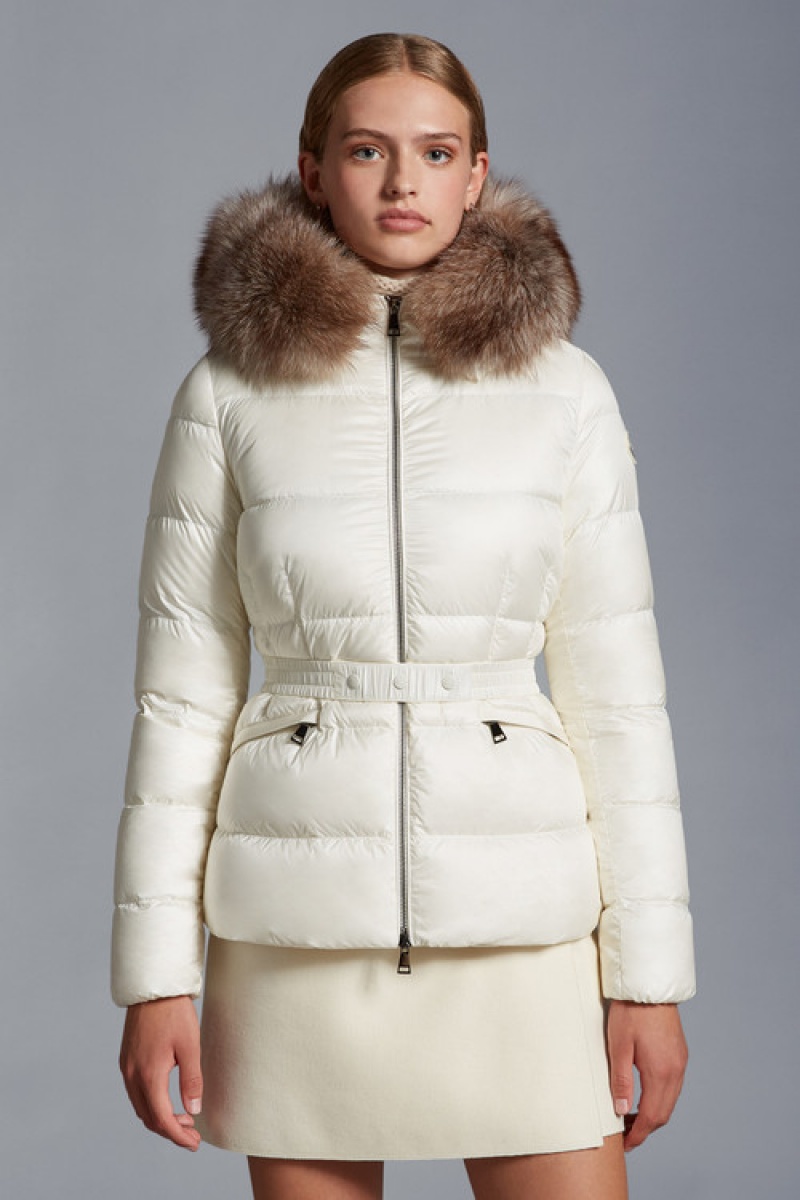 Chamarra Moncler Boed Mujer Blancos | IHAW-95047