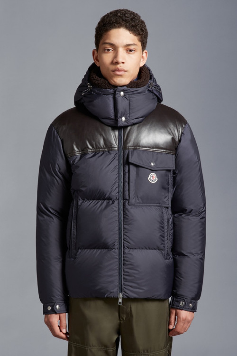 Chamarra Moncler Braye Hombre Azul Marino Azules | WCAQ-73820