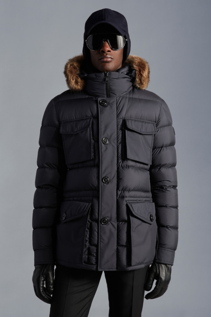 Chamarra Moncler Chevreuse Hombre Azul Marino Azules | IYZB-10524