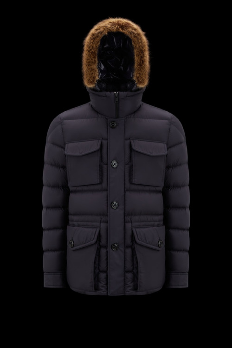 Chamarra Moncler Chevreuse Hombre Azul Marino Azules | IYZB-10524