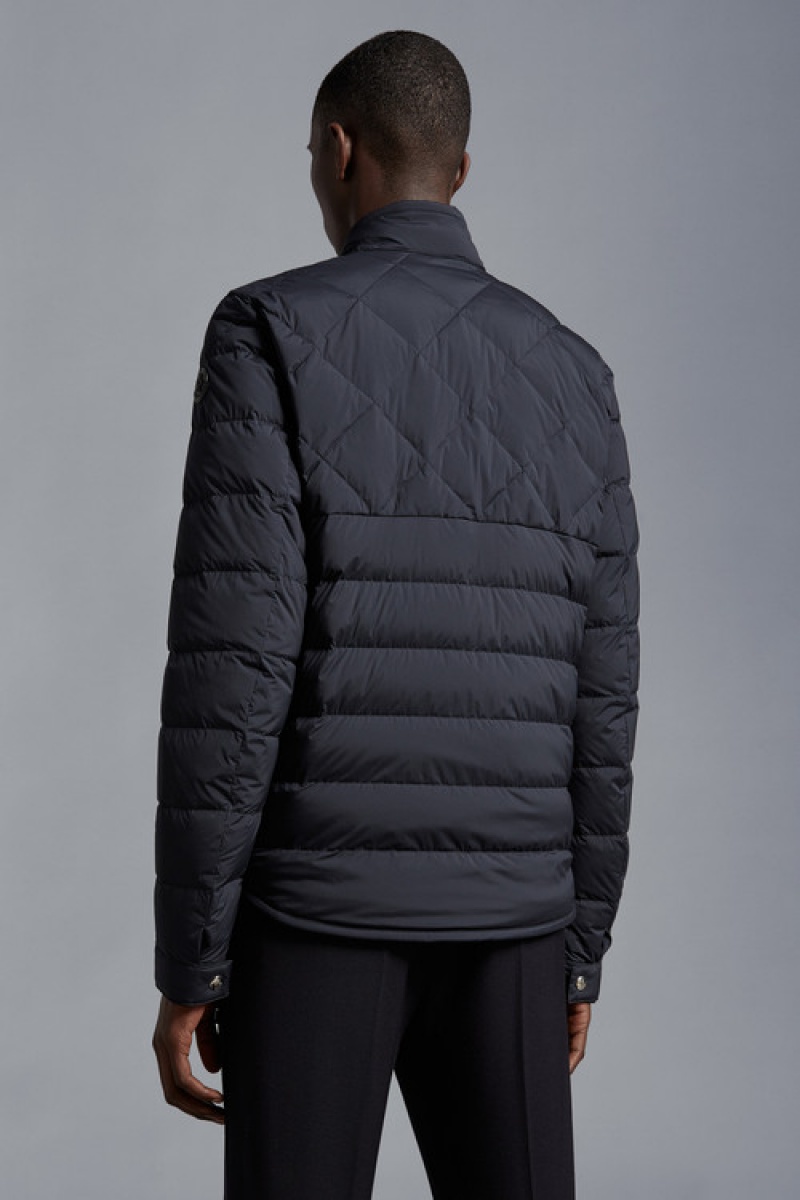 Chamarra Moncler Choquart Hombre Azules | KGTI-01239