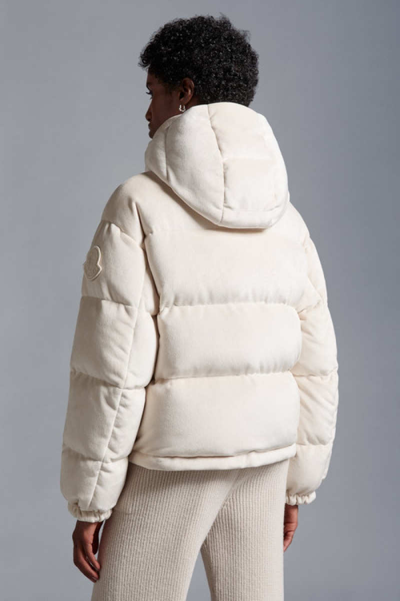 Chamarra Moncler Daos Chenille Mujer Beige | BQMX-86129