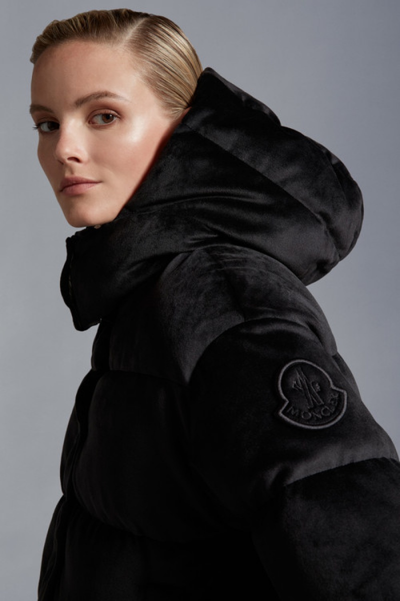 Chamarra Moncler Daos Chenille Mujer Negros | RSOP-41975