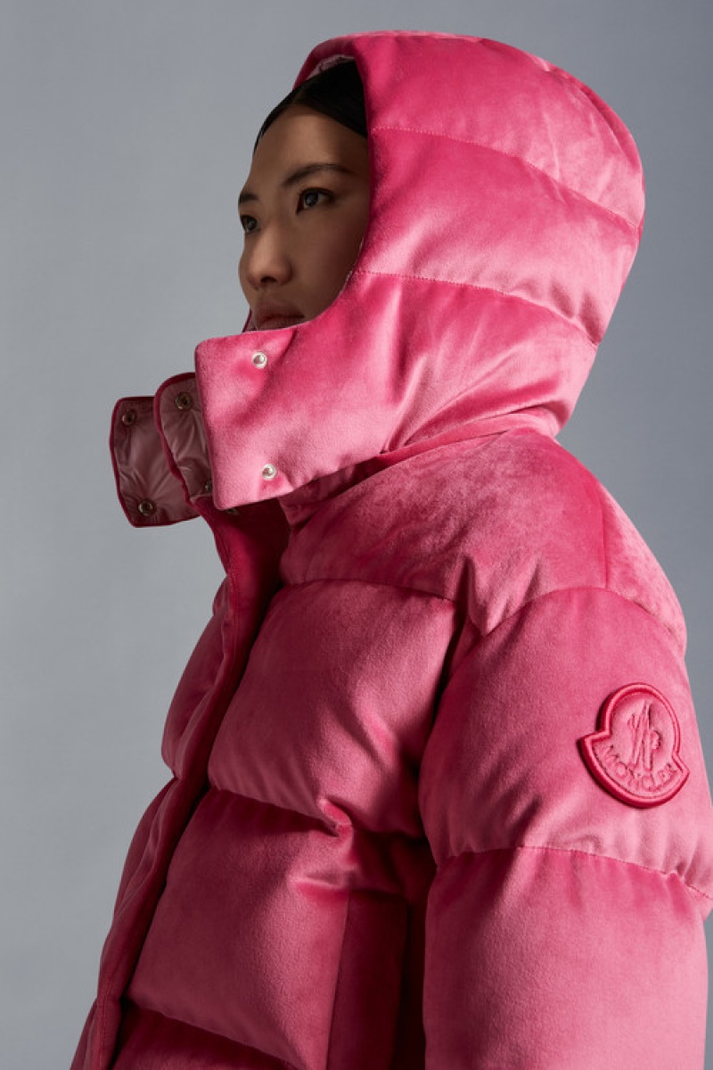 Chamarra Moncler Daos Chenille Mujer Fucsia | KVMC-73205