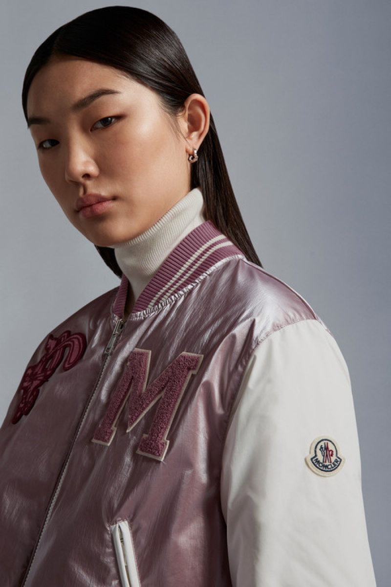 Chamarra Moncler Dareb Bomber Mujer Blancos Rosas | ADFM-60759