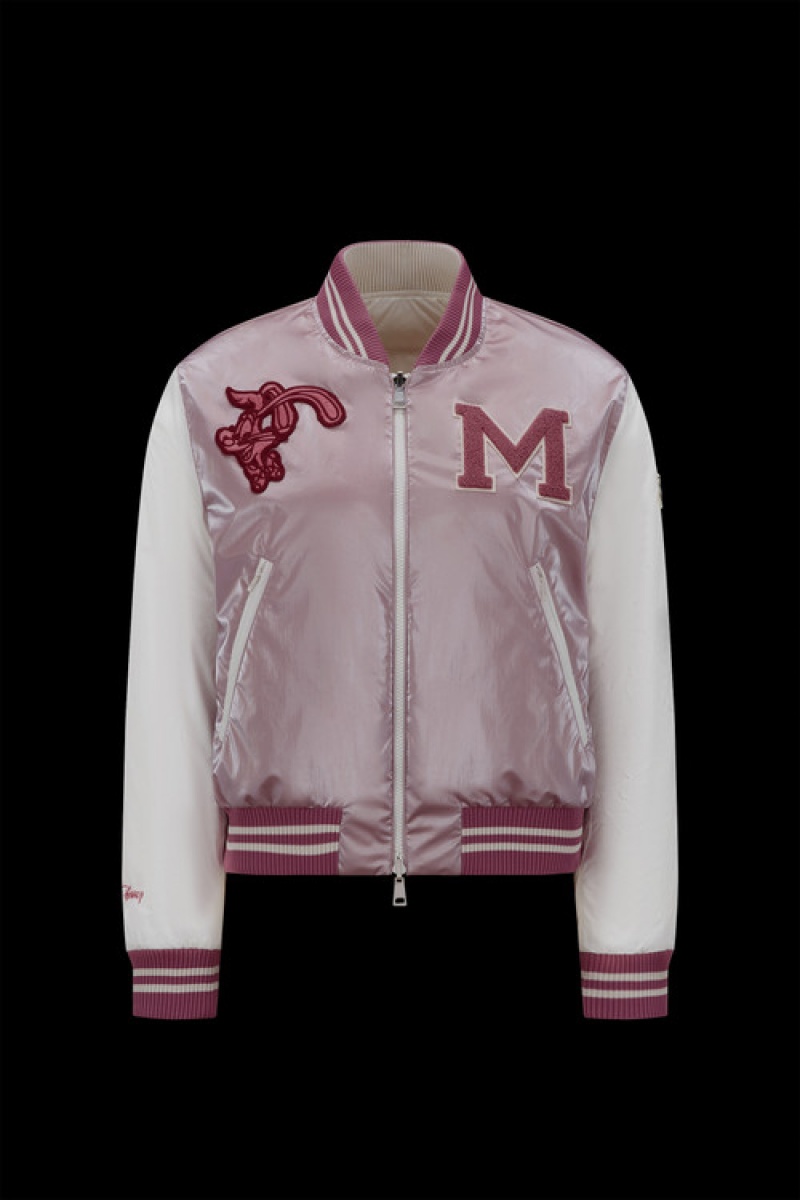 Chamarra Moncler Dareb Bomber Mujer Blancos Rosas | ADFM-60759