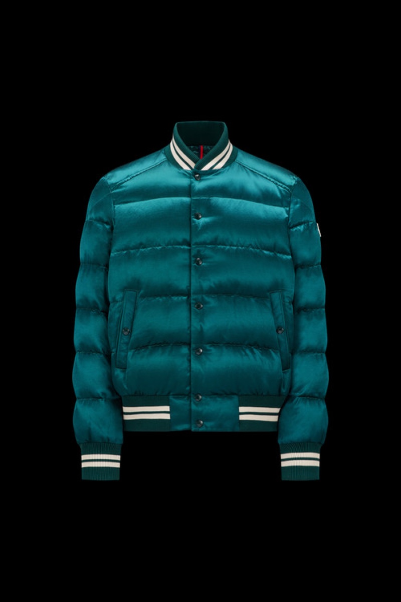 Chamarra Moncler Dives Bomber Hombre Turquesa Verdes | SXLF-27695