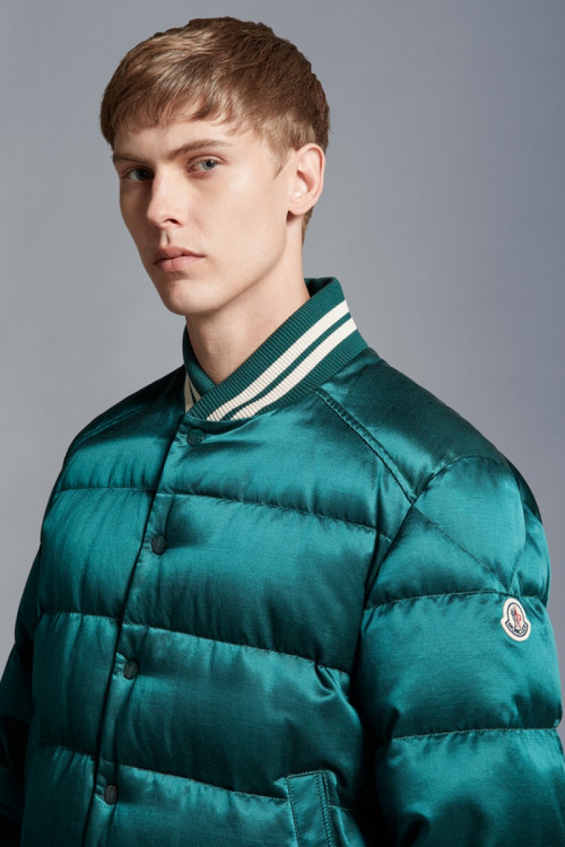 Chamarra Moncler Dives Bomber Hombre Turquesa Verdes | SXLF-27695