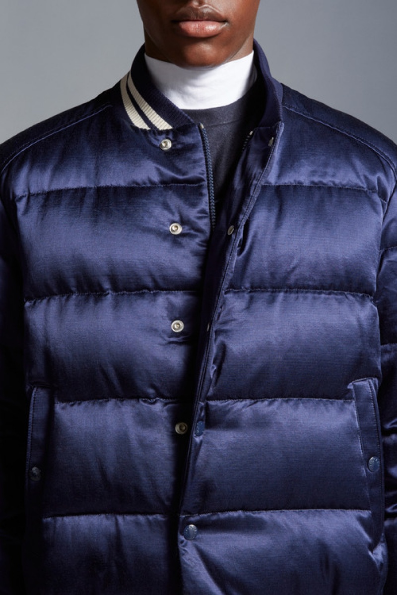 Chamarra Moncler Dives Bomber Hombre Azul Marino Azules | HEGY-79036