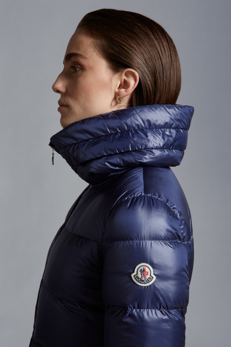 Chamarra Moncler Douro Mujer Azules | SKXU-89503