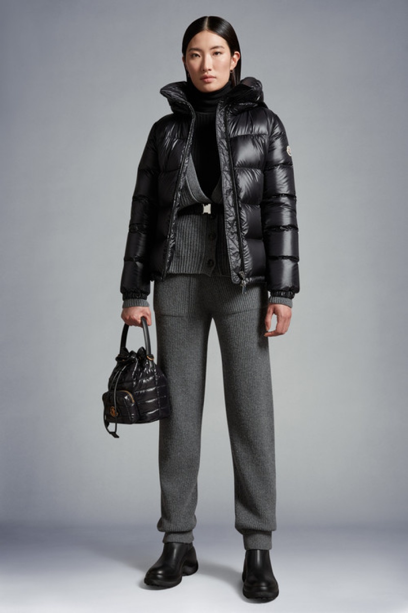 Chamarra Moncler Douro Mujer Negros | GZLE-78163