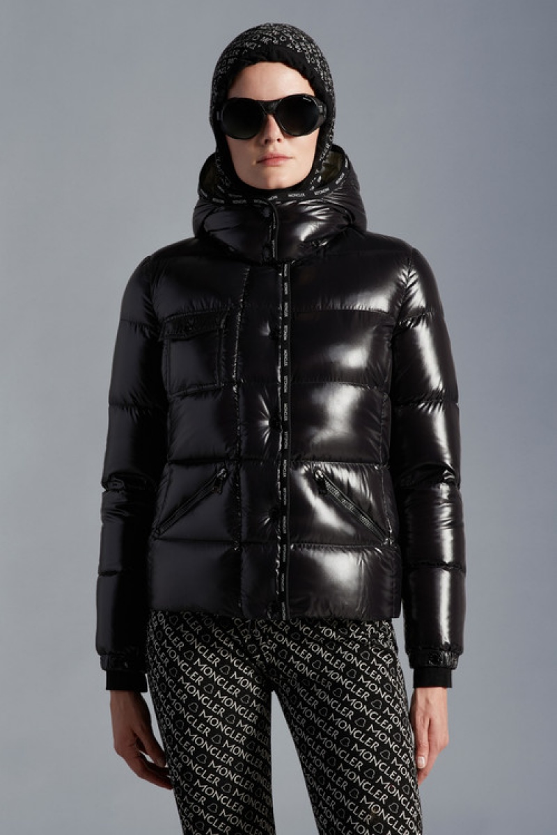 Chamarra Moncler Flumet Mujer Negros | QKFY-82634