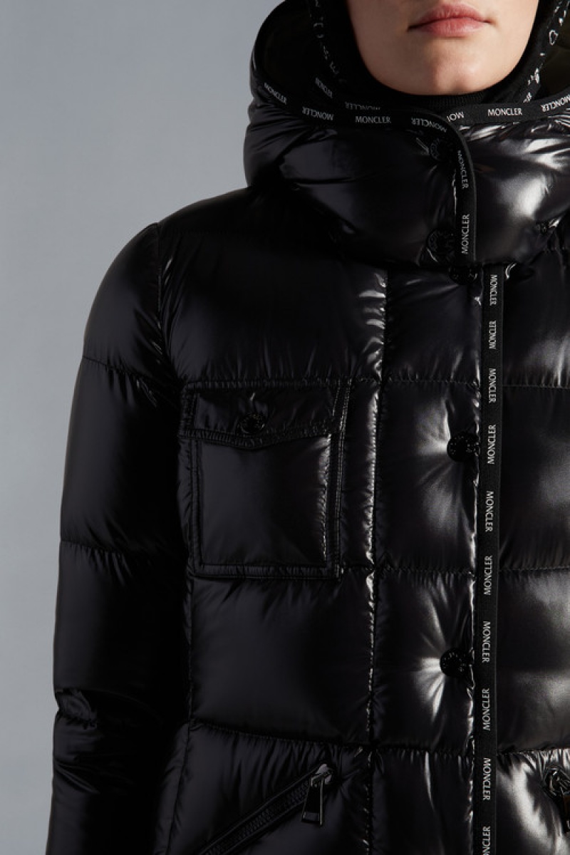 Chamarra Moncler Flumet Mujer Negros | QKFY-82634