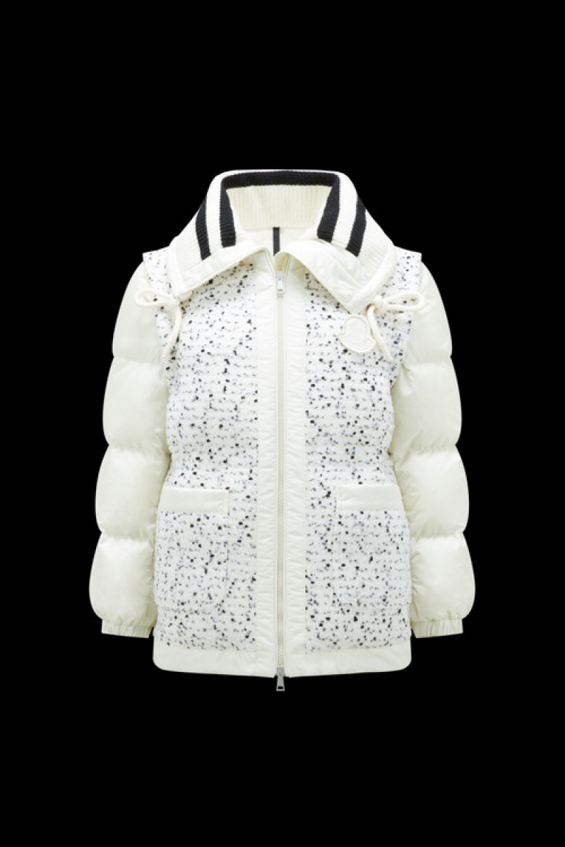 Chamarra Moncler Gambie Mujer Blancos Negros | KTNW-05139