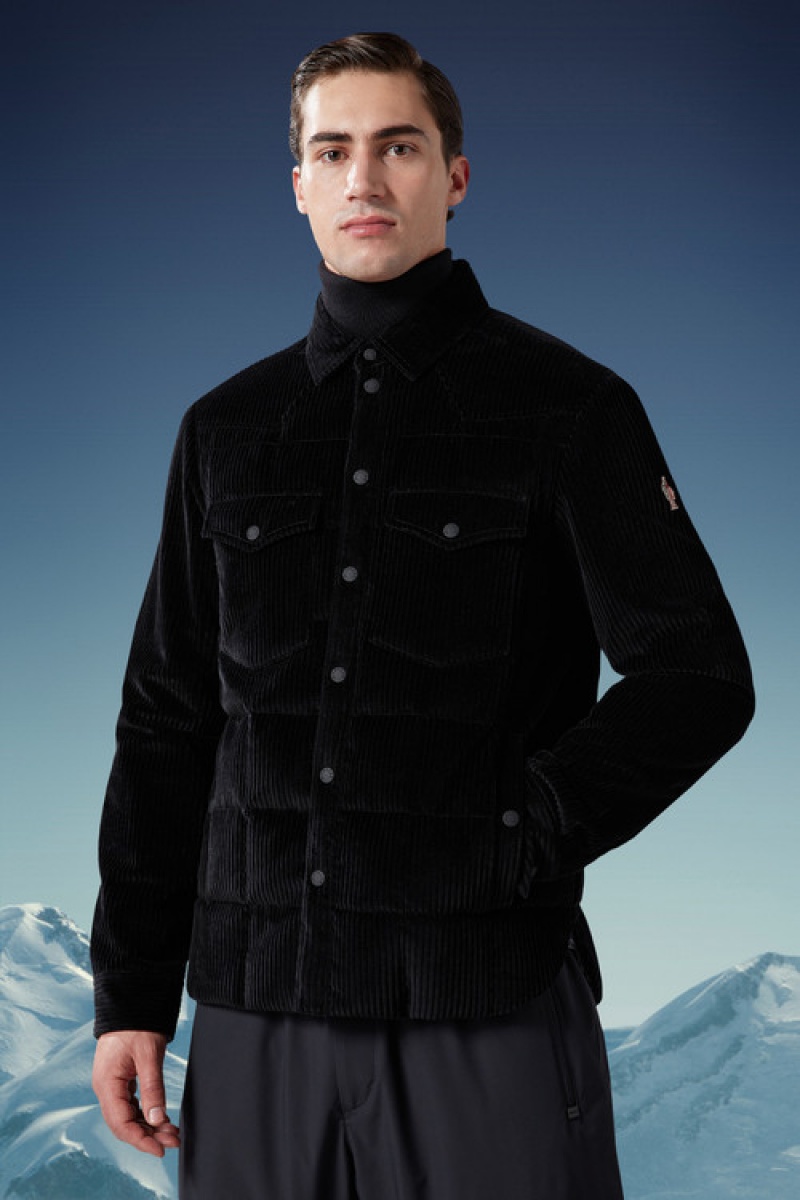 Chamarra Moncler Gelt Shacket Hombre Negros | LJQC-84103