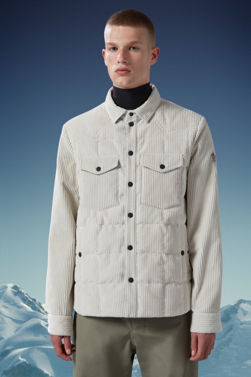 Chamarra Moncler Gelt Shacket Hombre Blancos | YBOR-14296