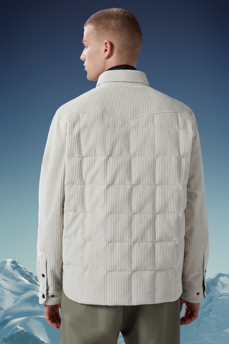 Chamarra Moncler Gelt Shacket Hombre Blancos | YBOR-14296