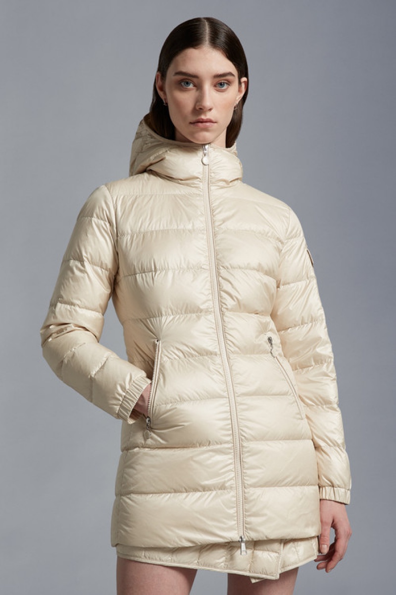 Chamarra Moncler Glements Mujer Amarillos Claro Beige | ADTY-37051