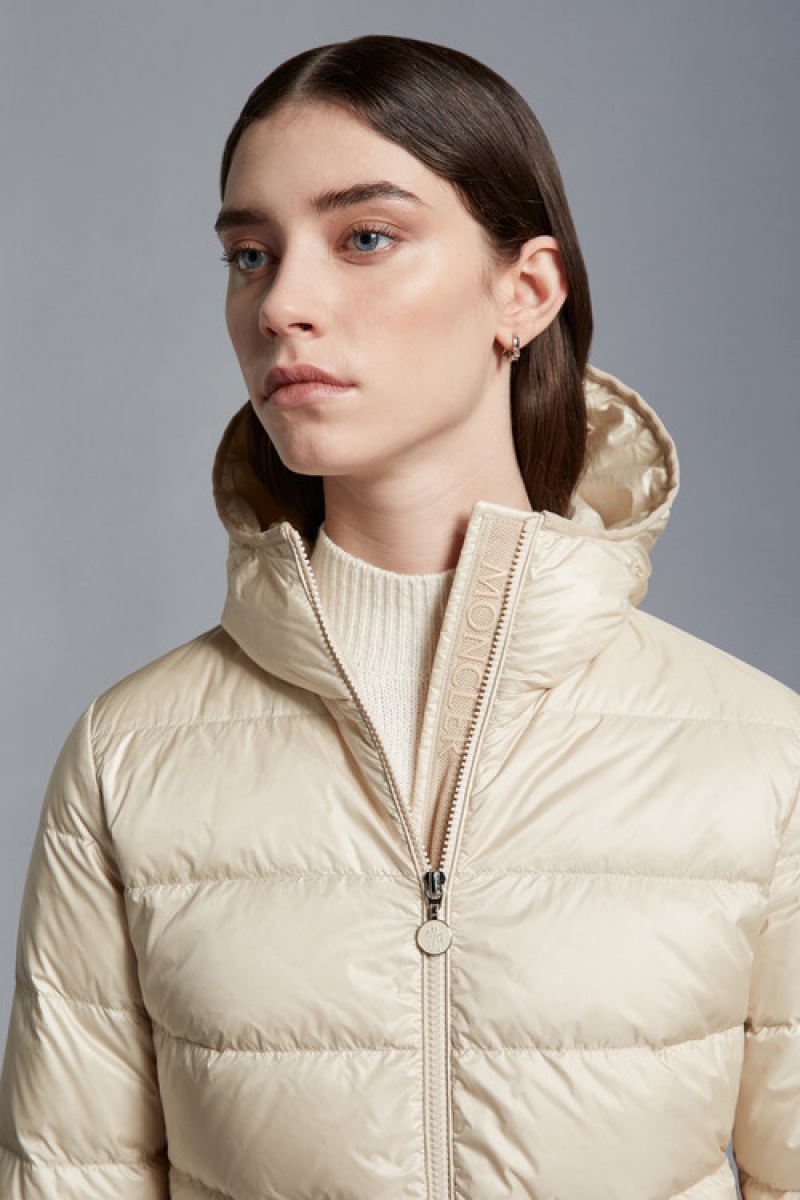 Chamarra Moncler Glements Mujer Amarillos Claro Beige | ADTY-37051