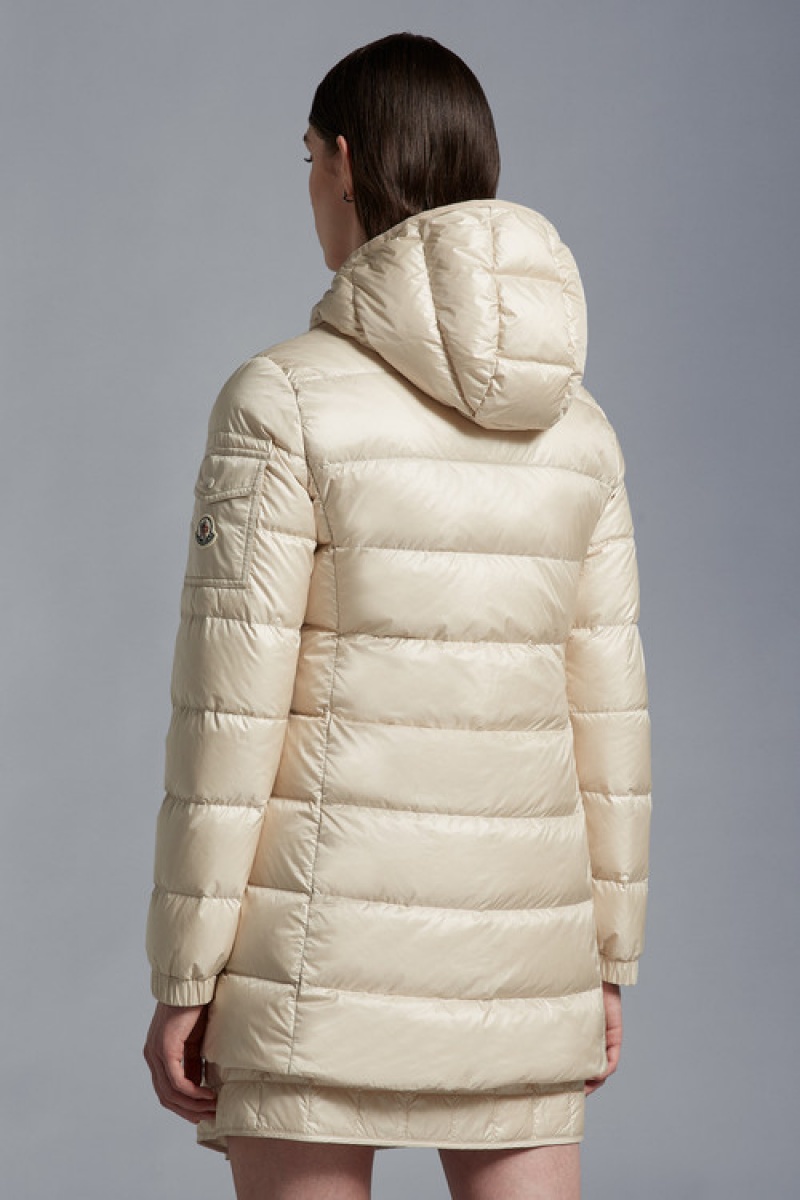 Chamarra Moncler Glements Mujer Amarillos Claro Beige | ADTY-37051