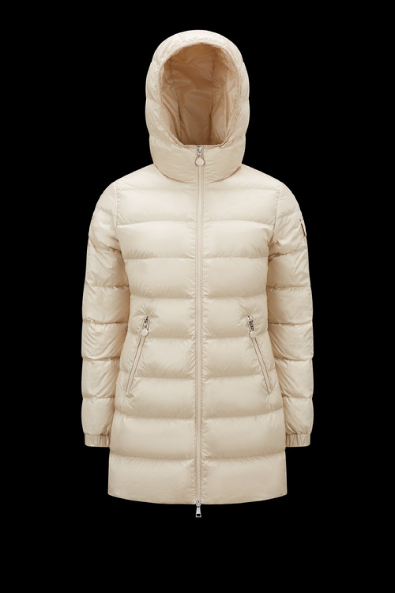 Chamarra Moncler Glements Mujer Amarillos Claro Beige | ADTY-37051