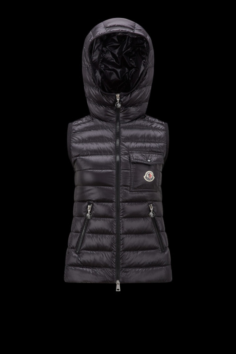 Chamarra Moncler Glygos Mujer Negros | UNKD-07135