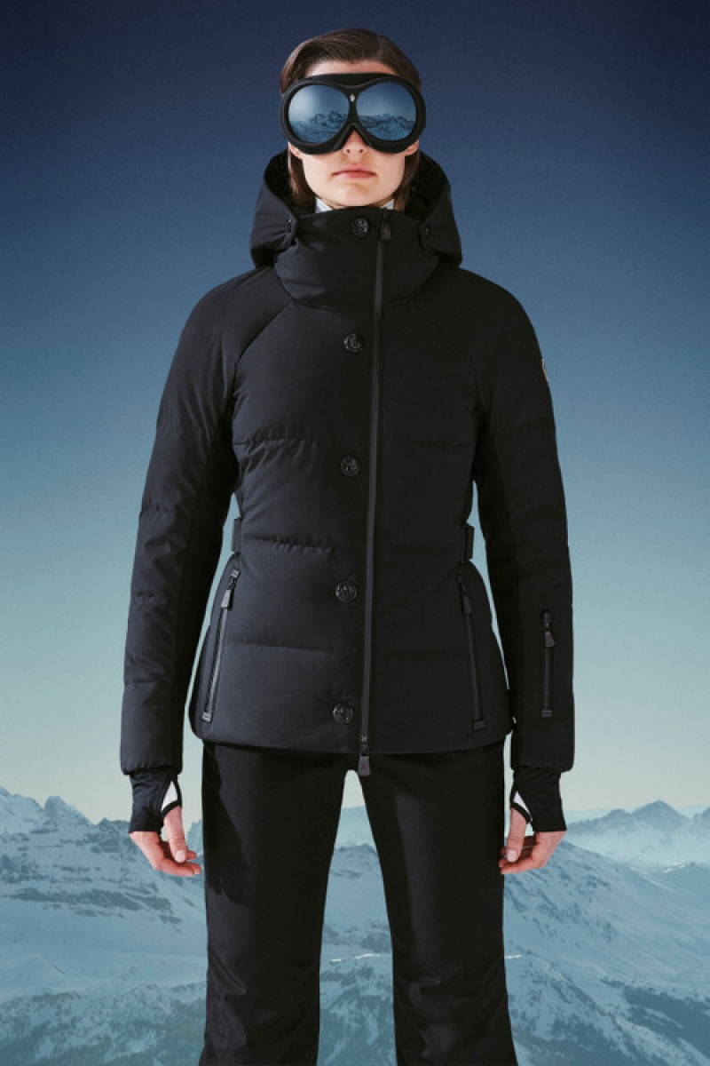 Chamarra Moncler Guyane Mujer Negros | KYJR-71809