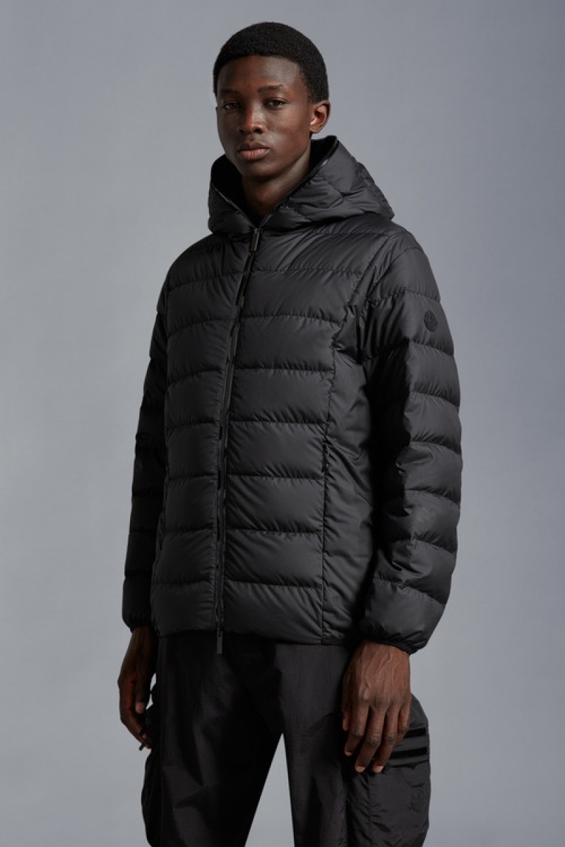 Chamarra Moncler Hadar Hombre Negros | PEXO-80512