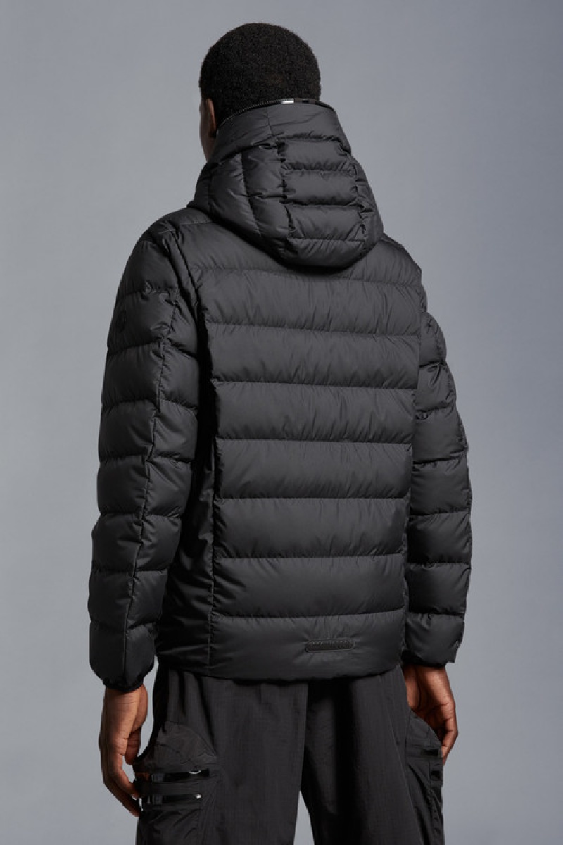 Chamarra Moncler Hadar Hombre Negros | PEXO-80512