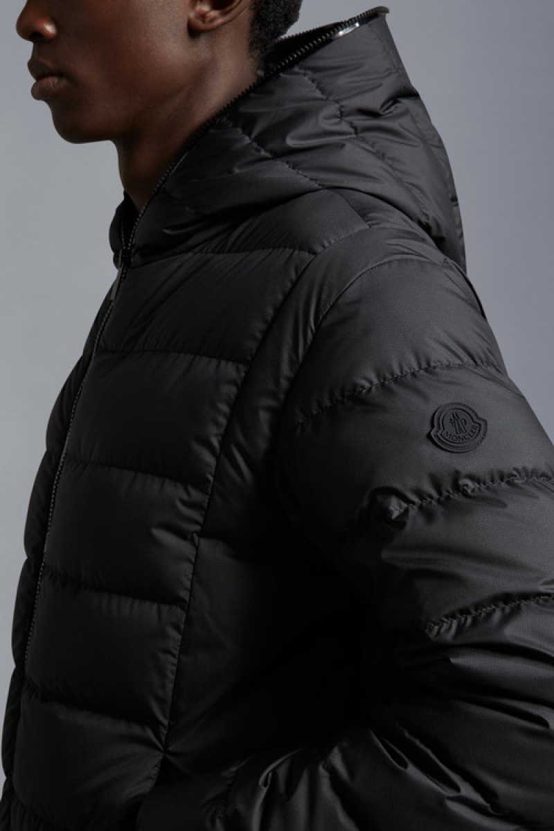 Chamarra Moncler Hadar Hombre Negros | PEXO-80512